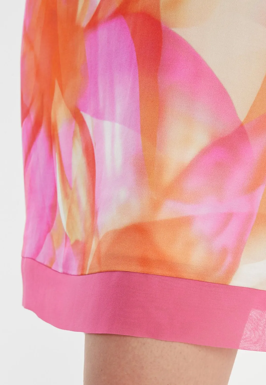 Ana Alcazar Zawoni abito tunica floreale arancio rosa