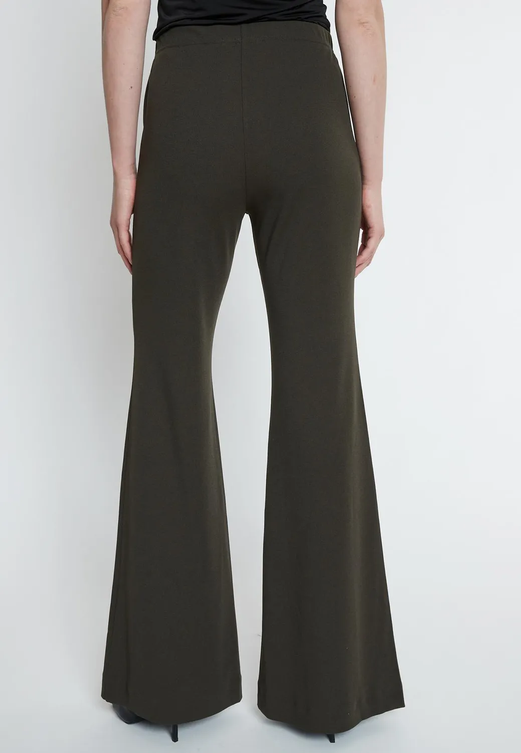 Ana Alcazar Haronas Pantaloni Larghi Kaki Vita Alta