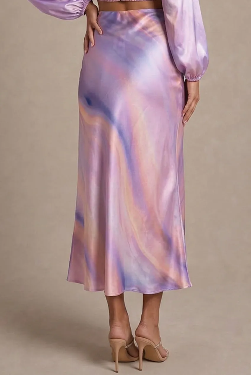 Chi Chi London BN0643 gonna midi satin multicolor