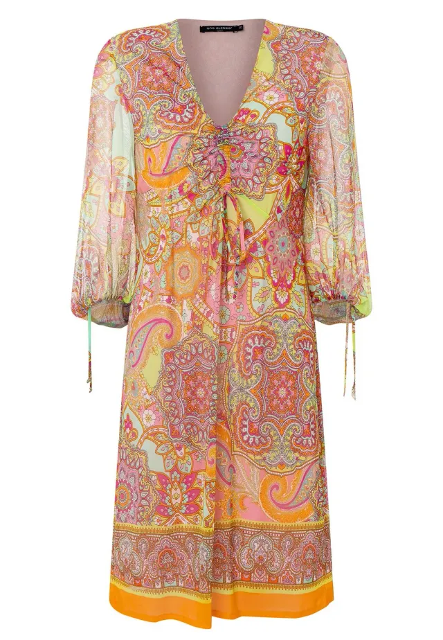 Ana Alcazar Lissy abito maniche lunghe paisley