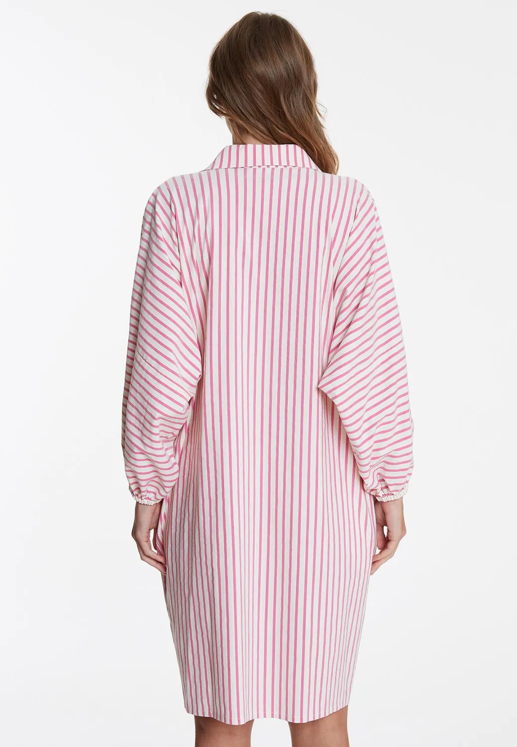 Ana Alcazar Walera chemisier righe bianco rosa