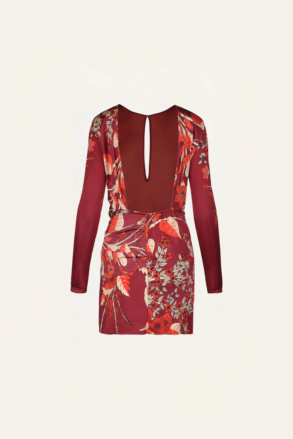 Johanna Ortiz Rainforest Canopy vestito mini jersey wine