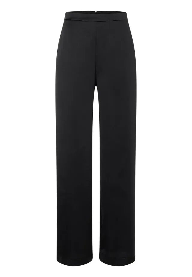 Ana Alcazar Pahima pantaloni palazzo satin neri