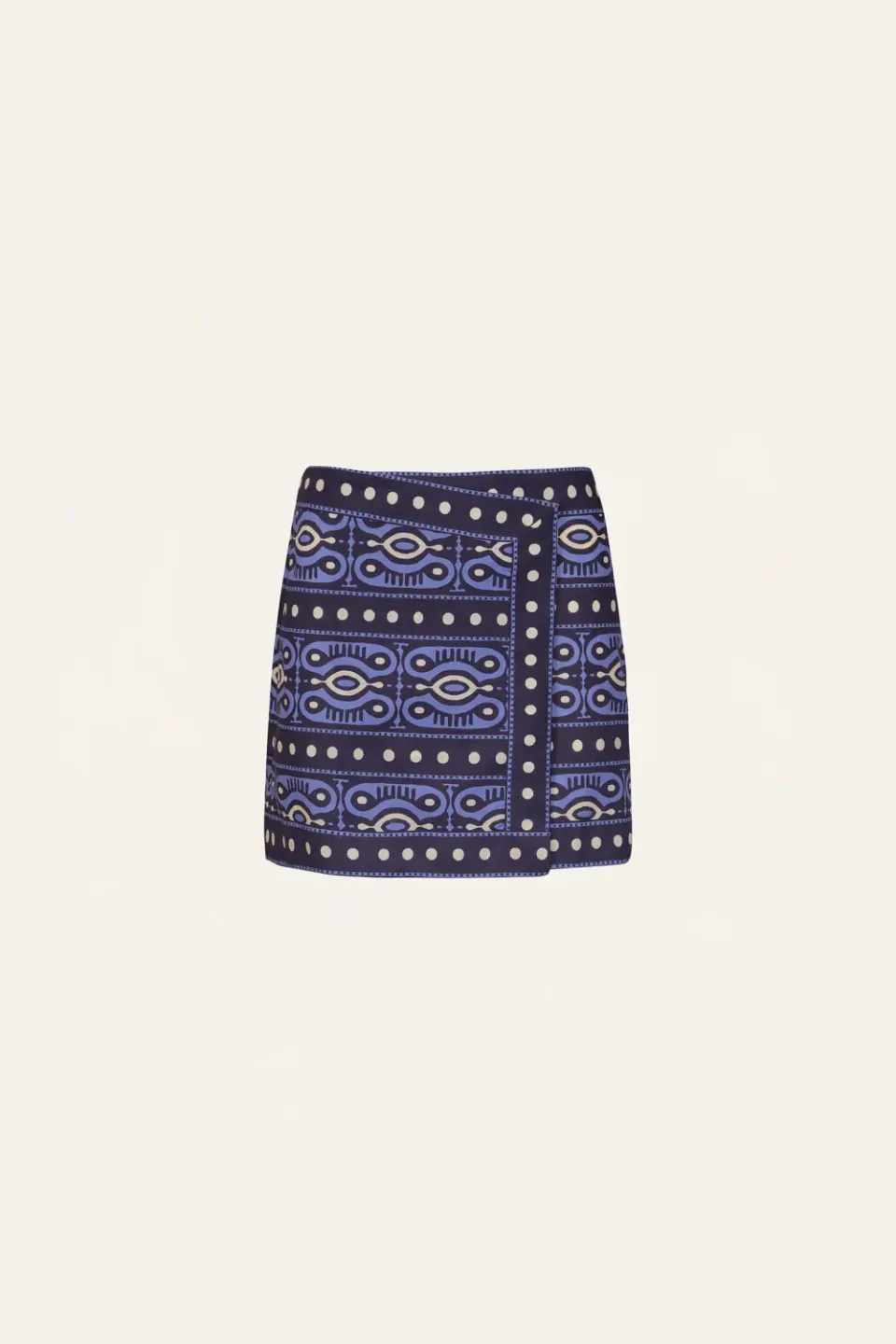 Johanna Ortiz Hunting Roots minigonna blu cotone
