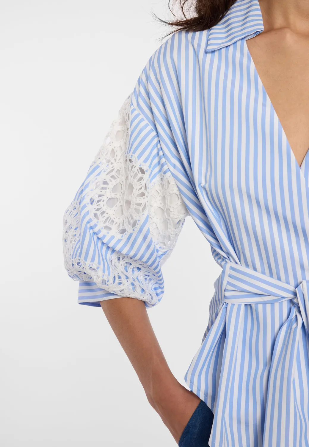 Ana Alcazar Dovah blusa incrocio a righe