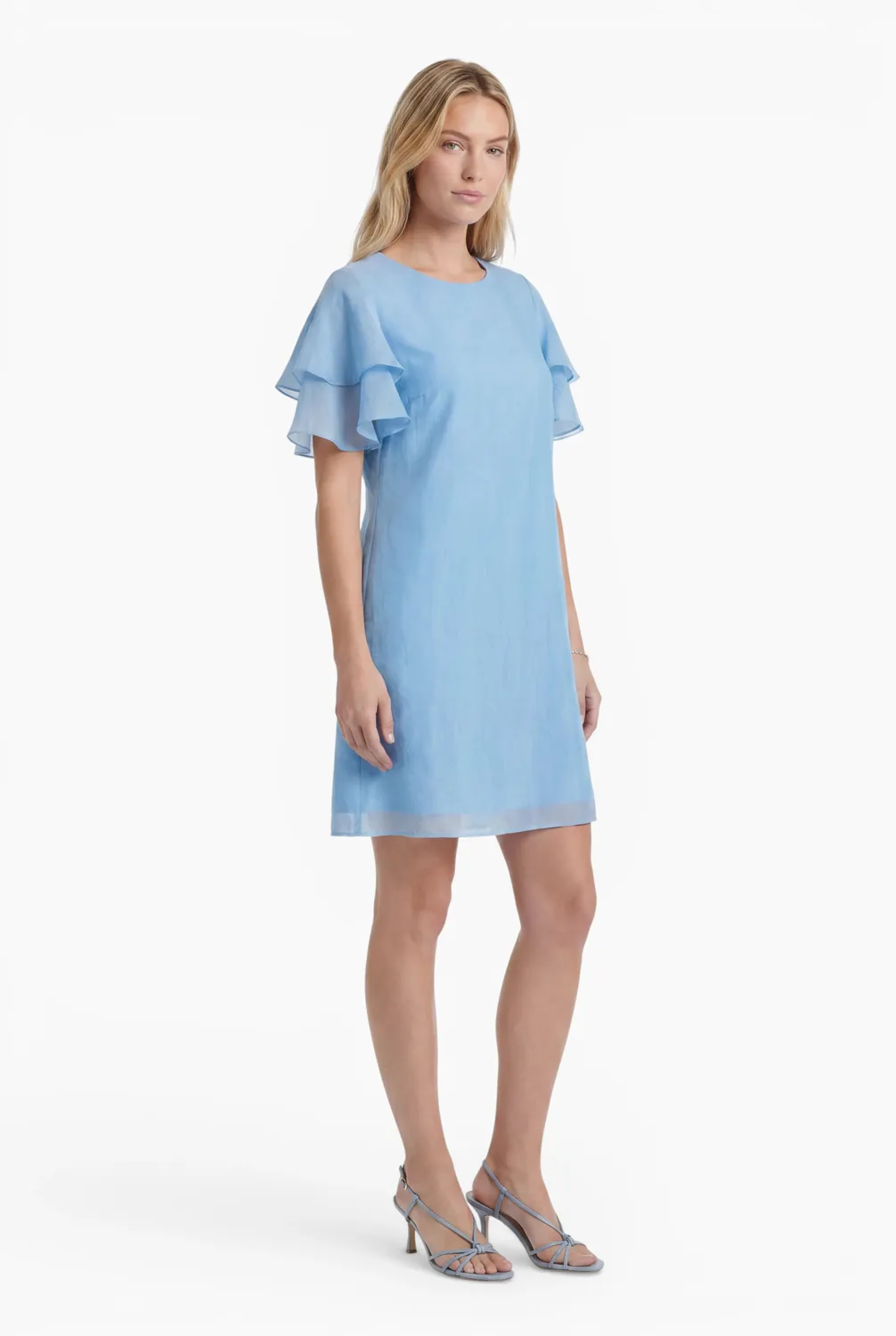 Ana Alcazar Duzia abito balze mini azzurro lyocell
