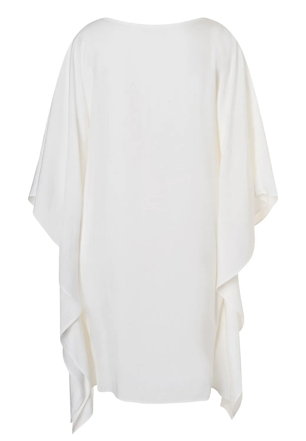 Ana Alcazar Dorexa caftano corto bianco crema