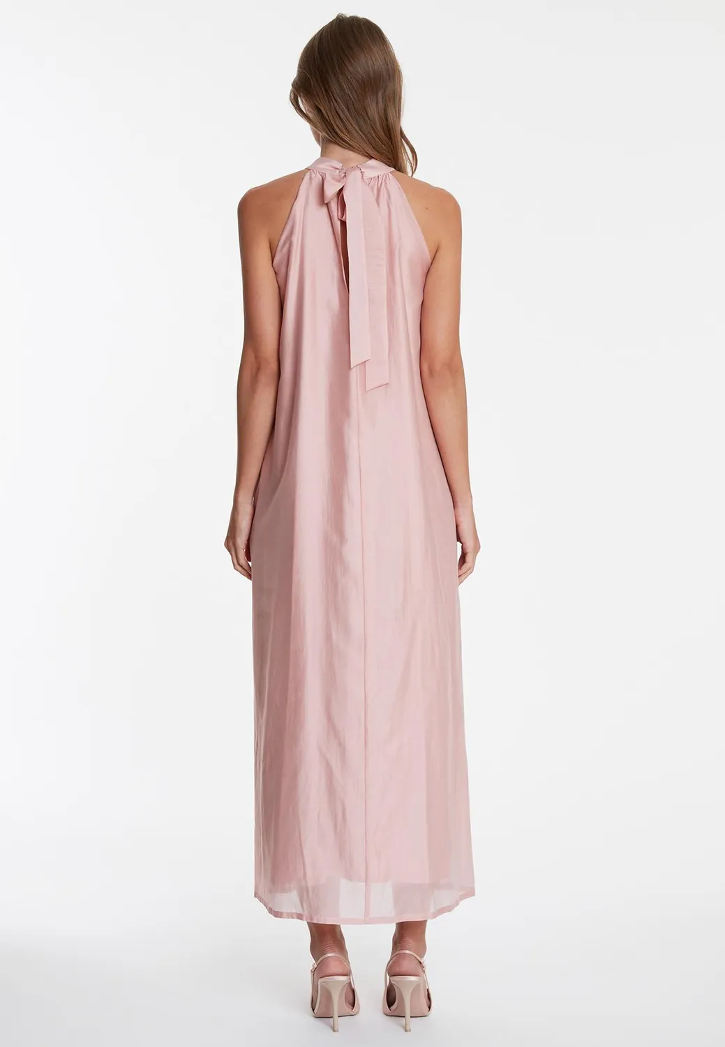 Ana Alcazar Wakasy abito maxi rosa cerimonia