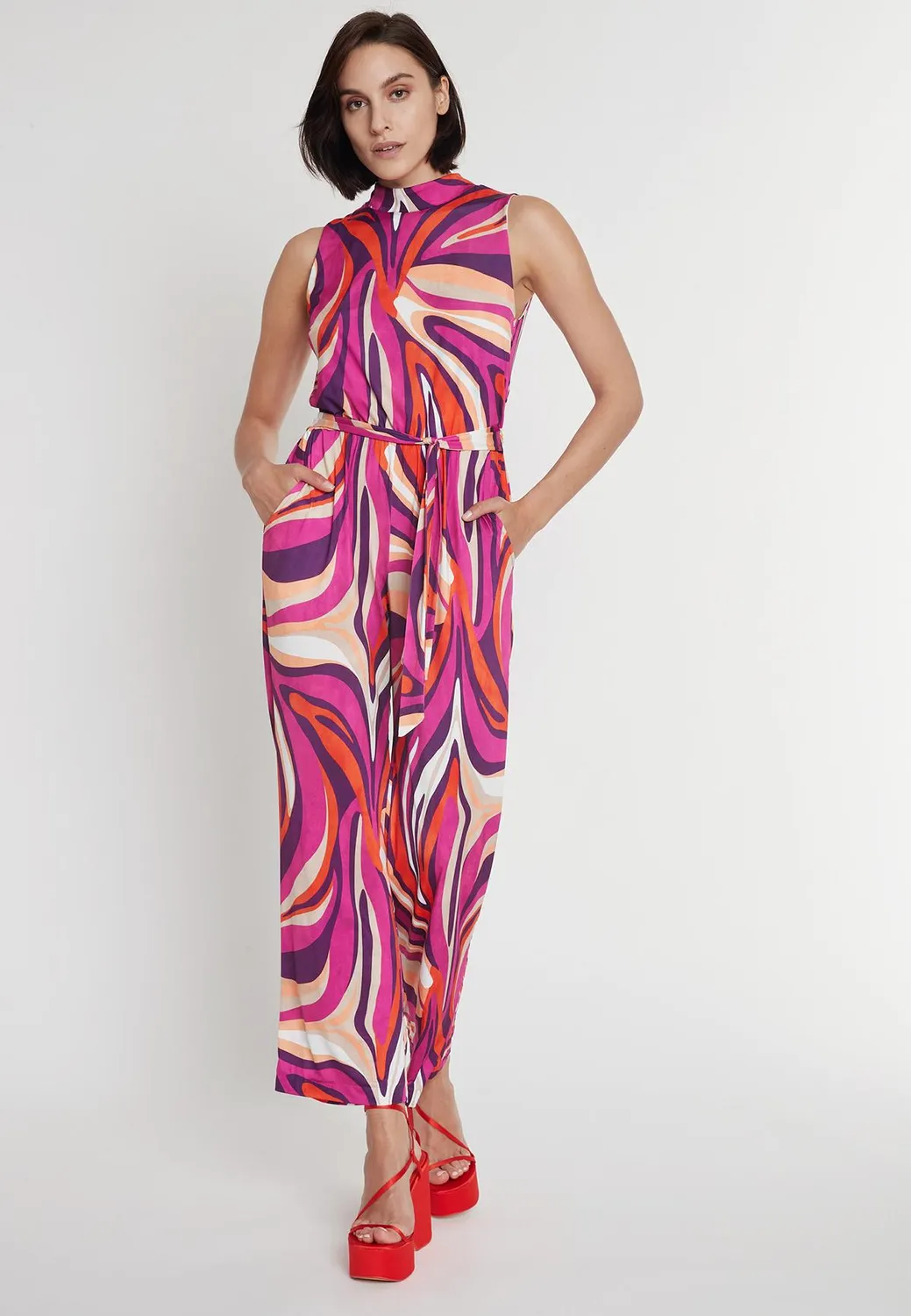Ana Alcazar Prilora tuta jumpsuit fantasia fucsia