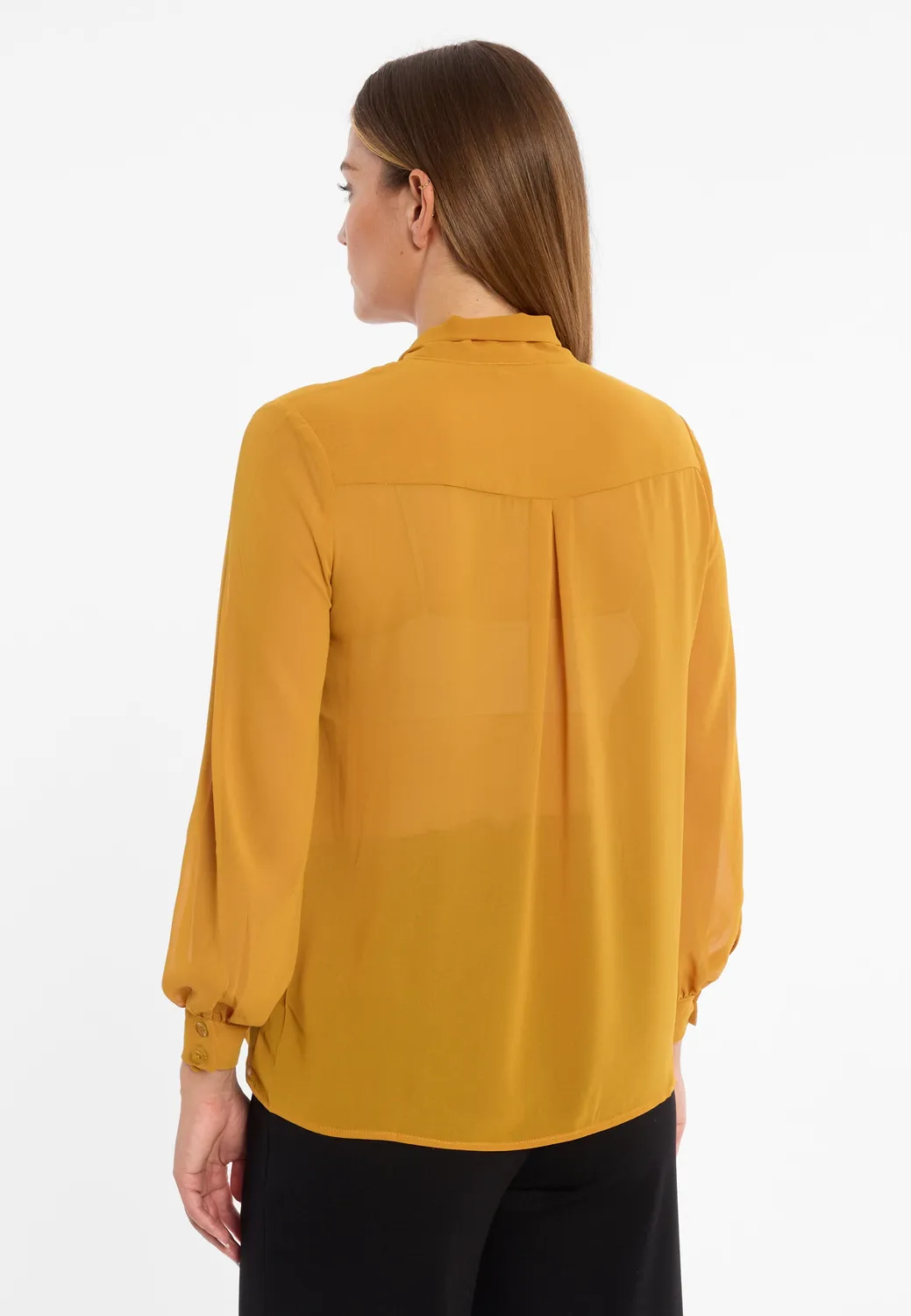 Ana Alcazar Cosmia camicetta chiffon curry