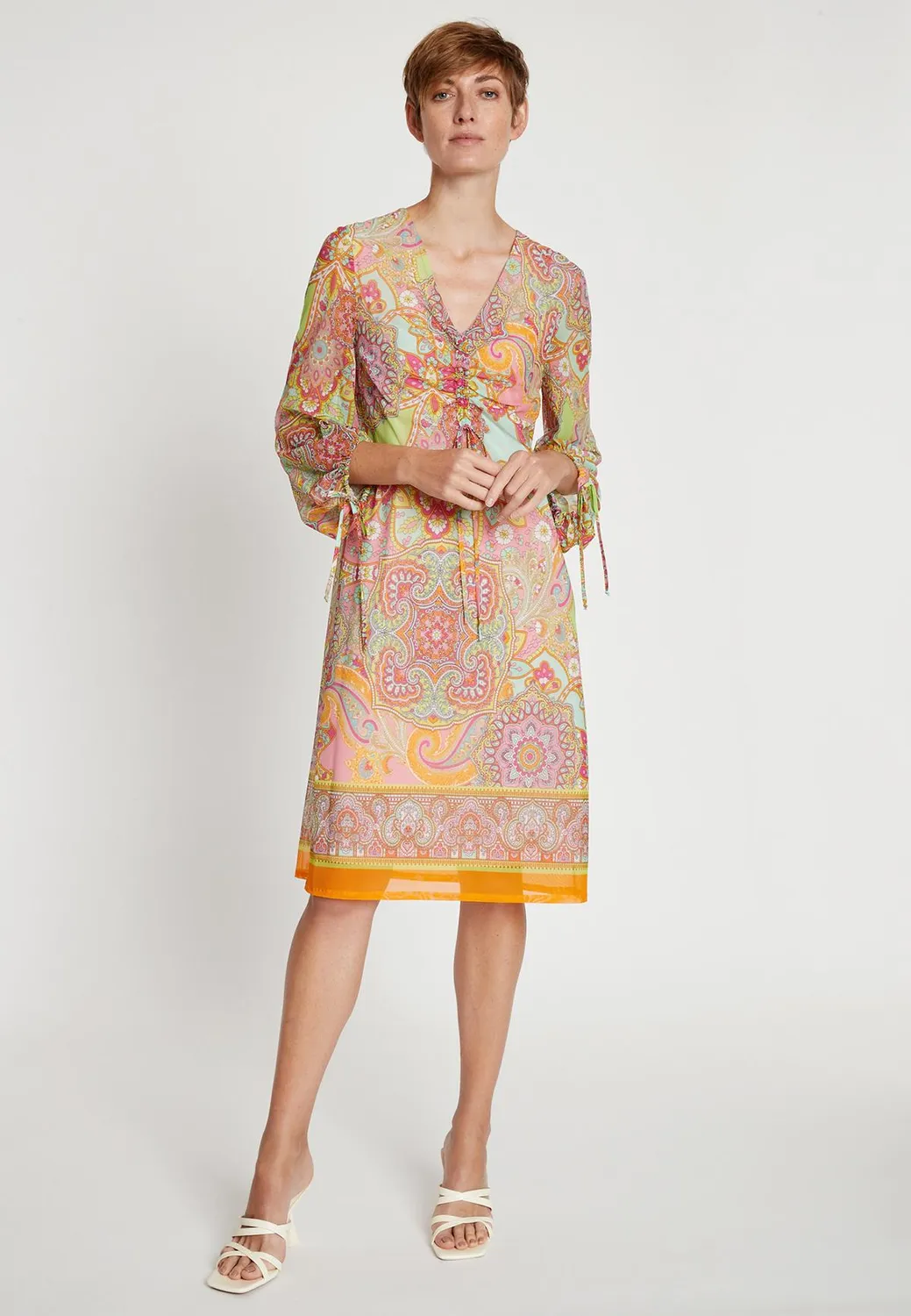 Ana Alcazar Lissy abito maniche lunghe paisley