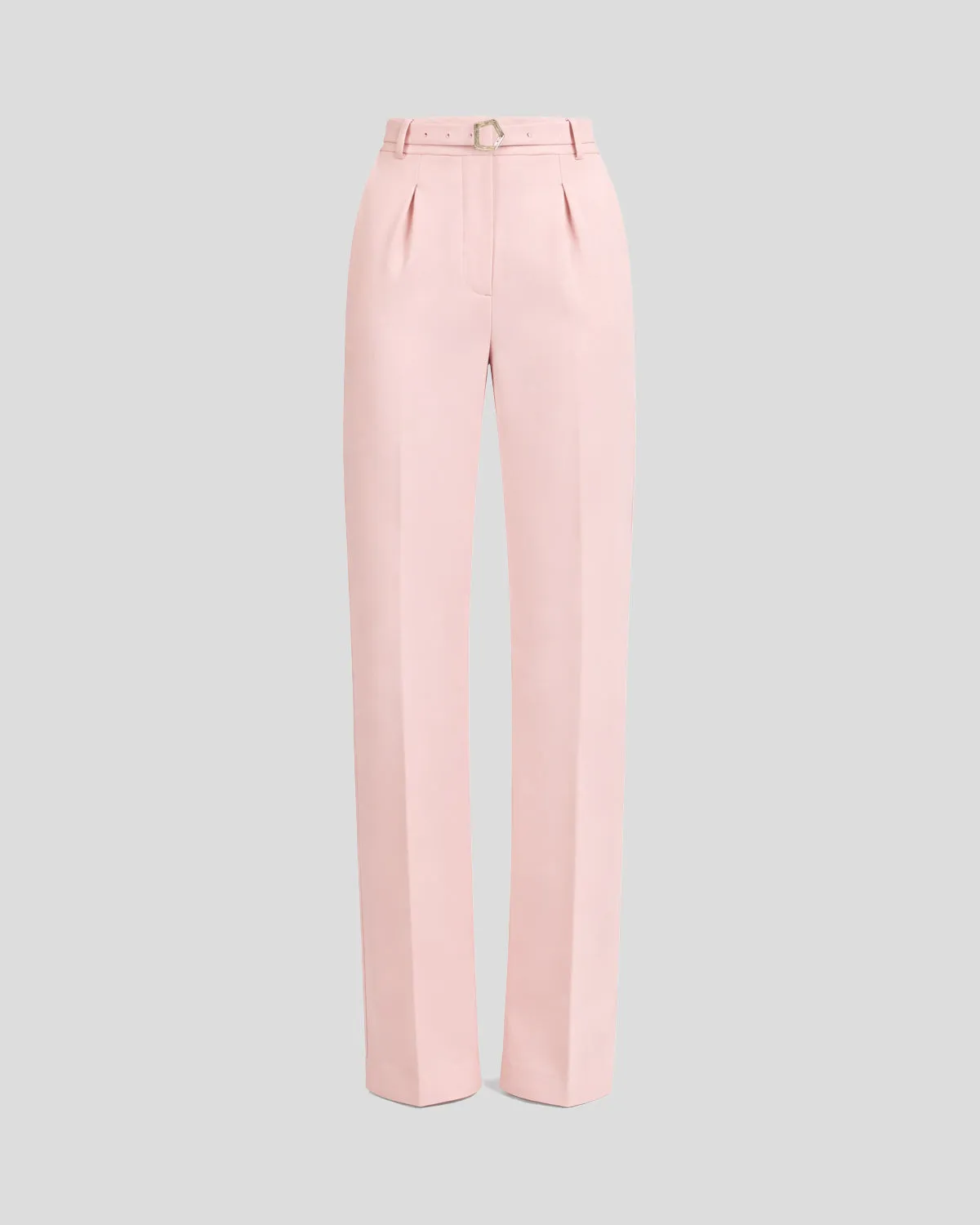Violante Nessi Rota pantaloni rosa lana double crêpe