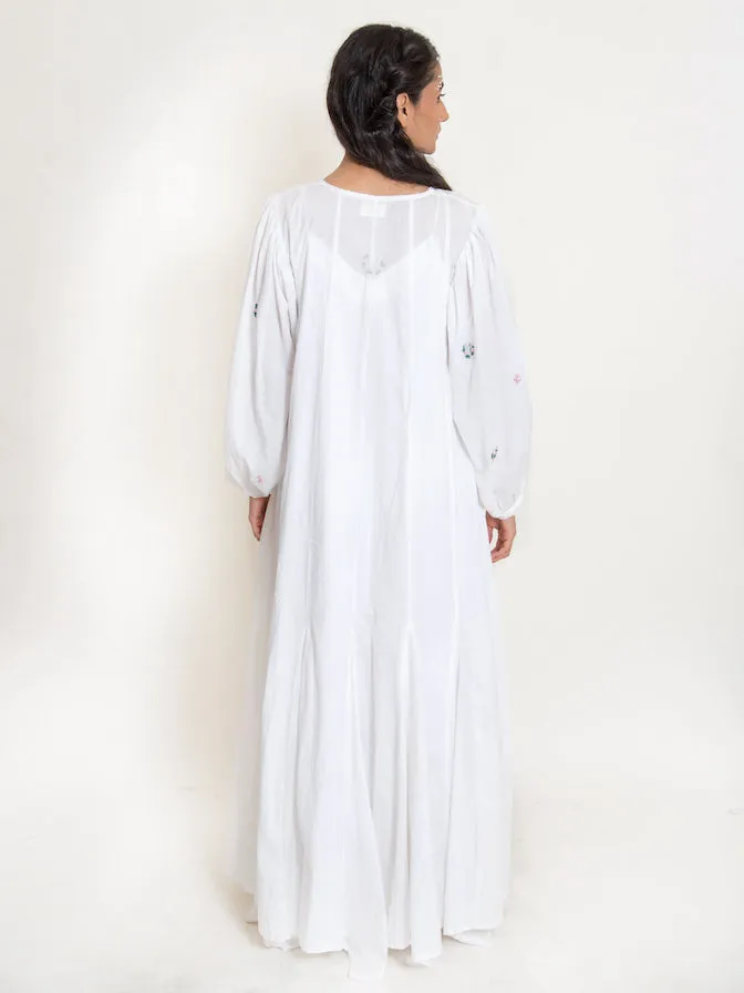 Our Dve Seeho abito maxi bianco cotone ricamato