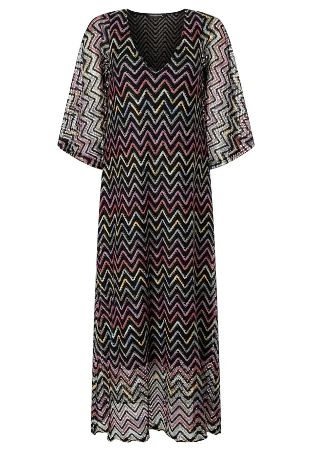 Ana Alcazar Zekosa abito maxi kaftano zigzag