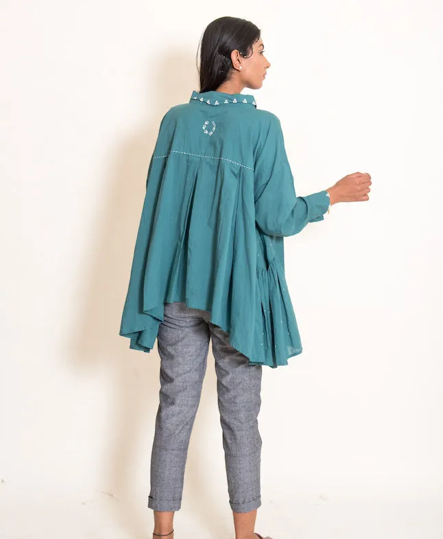 Our Dve Otter coordinato top e pantaloni verde acqua