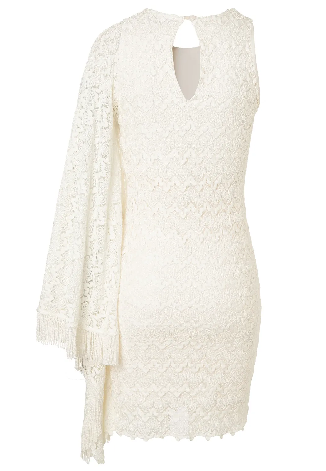 Ana Alcazar Dillu abito monospalla bianco corto maglia