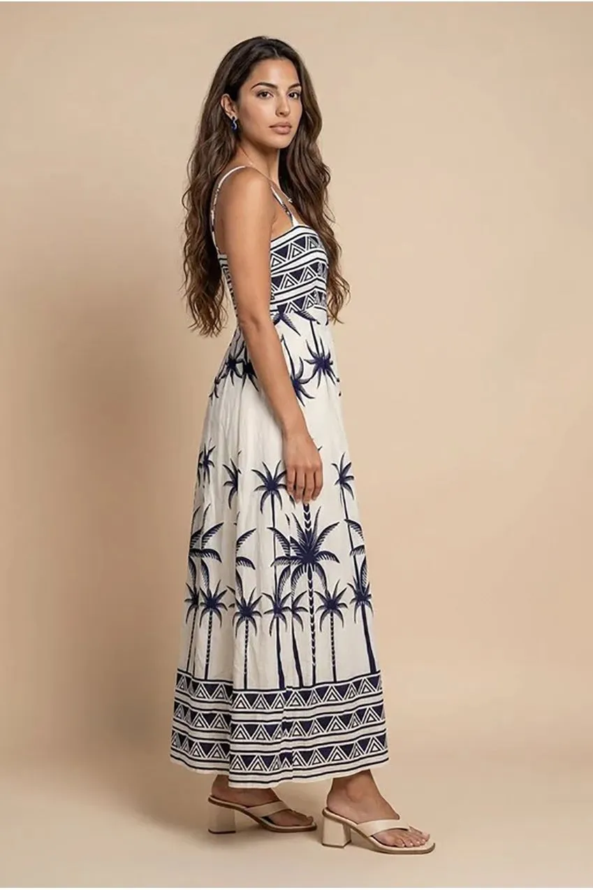 Urban Bliss Border abito lungo blu navy leggero