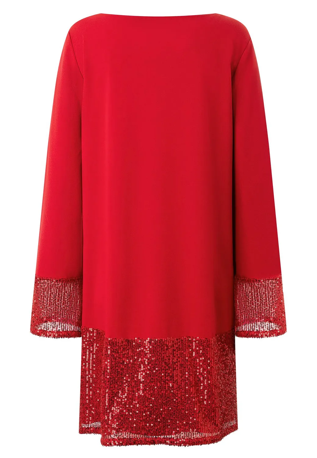 Ana Alcazar Magosa abito tunica rosso paillettes