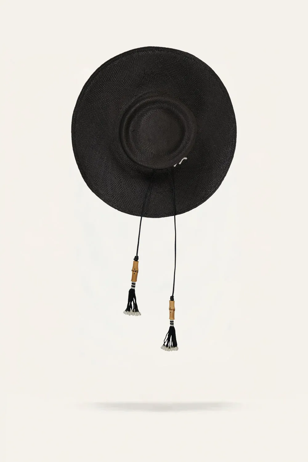 Johanna Ortiz Song of the Gaucho cappello paglia nero tesa larga