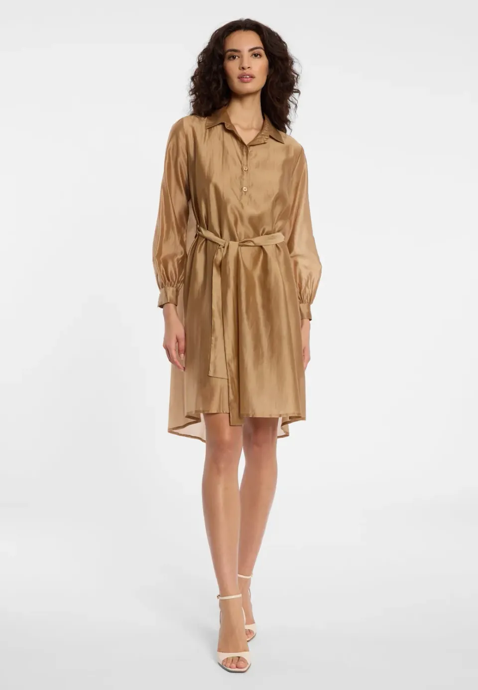 Ana Alcazar Dazah abito camicia cappuccino lyocell