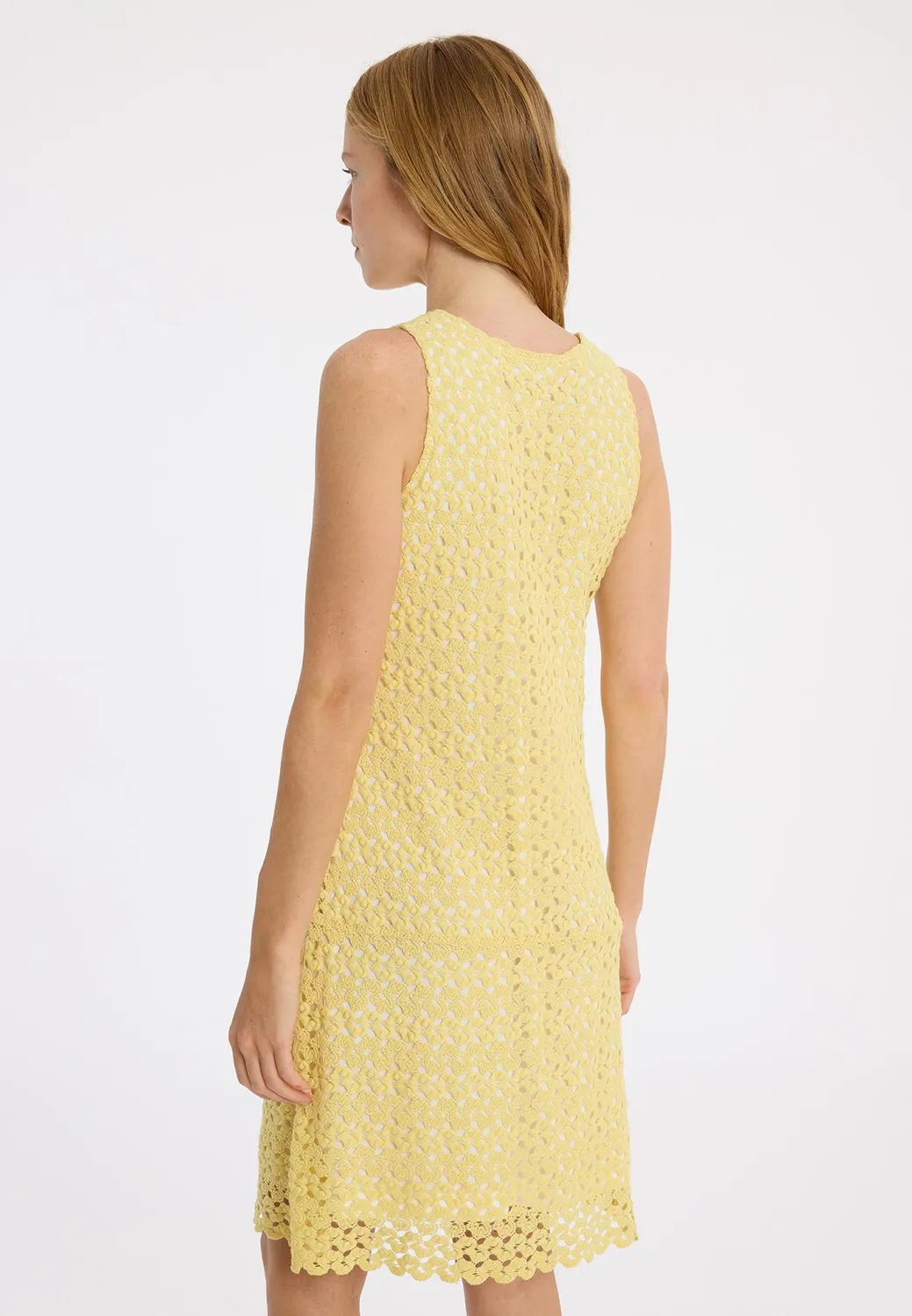 Ana Alcazar Lane Abito Corto Giallo Vaniglia in Maglia