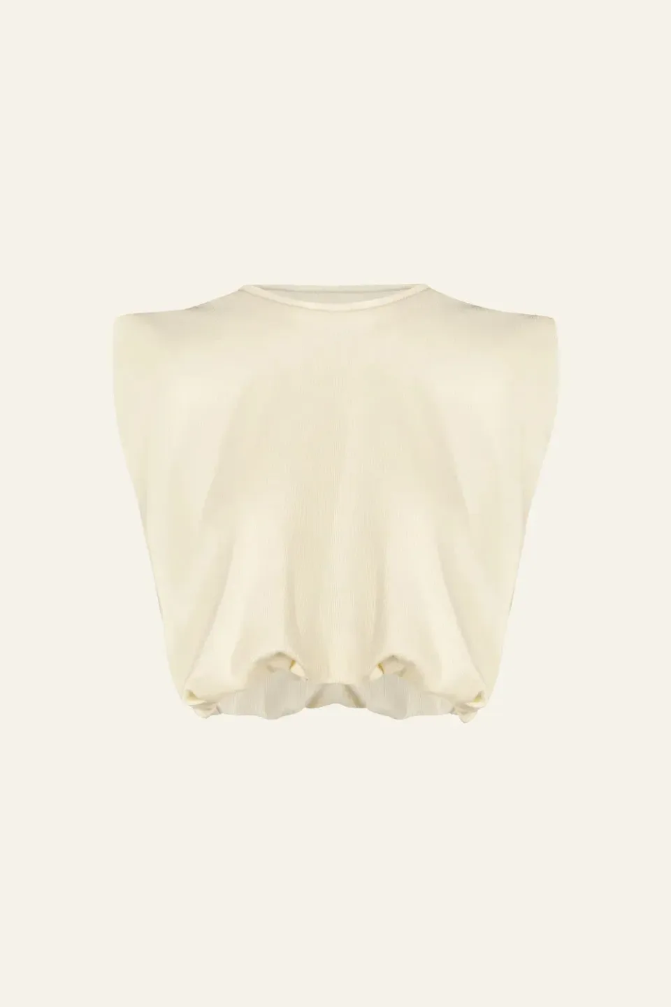 Johanna Ortiz Muraya t-shirt ecru costina crop oversize