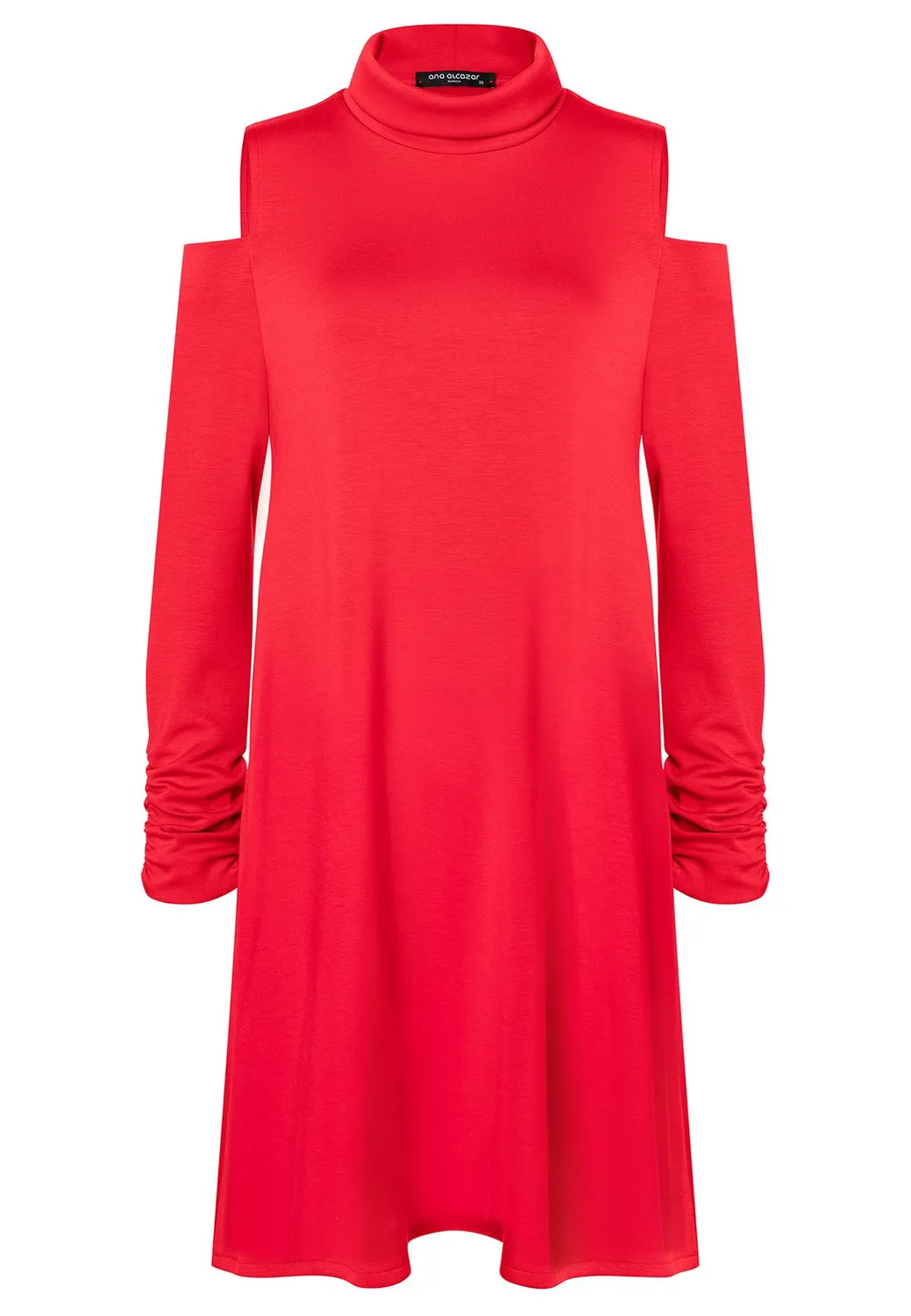 Ana Alcazar Sipala abito ampio rosso jersey