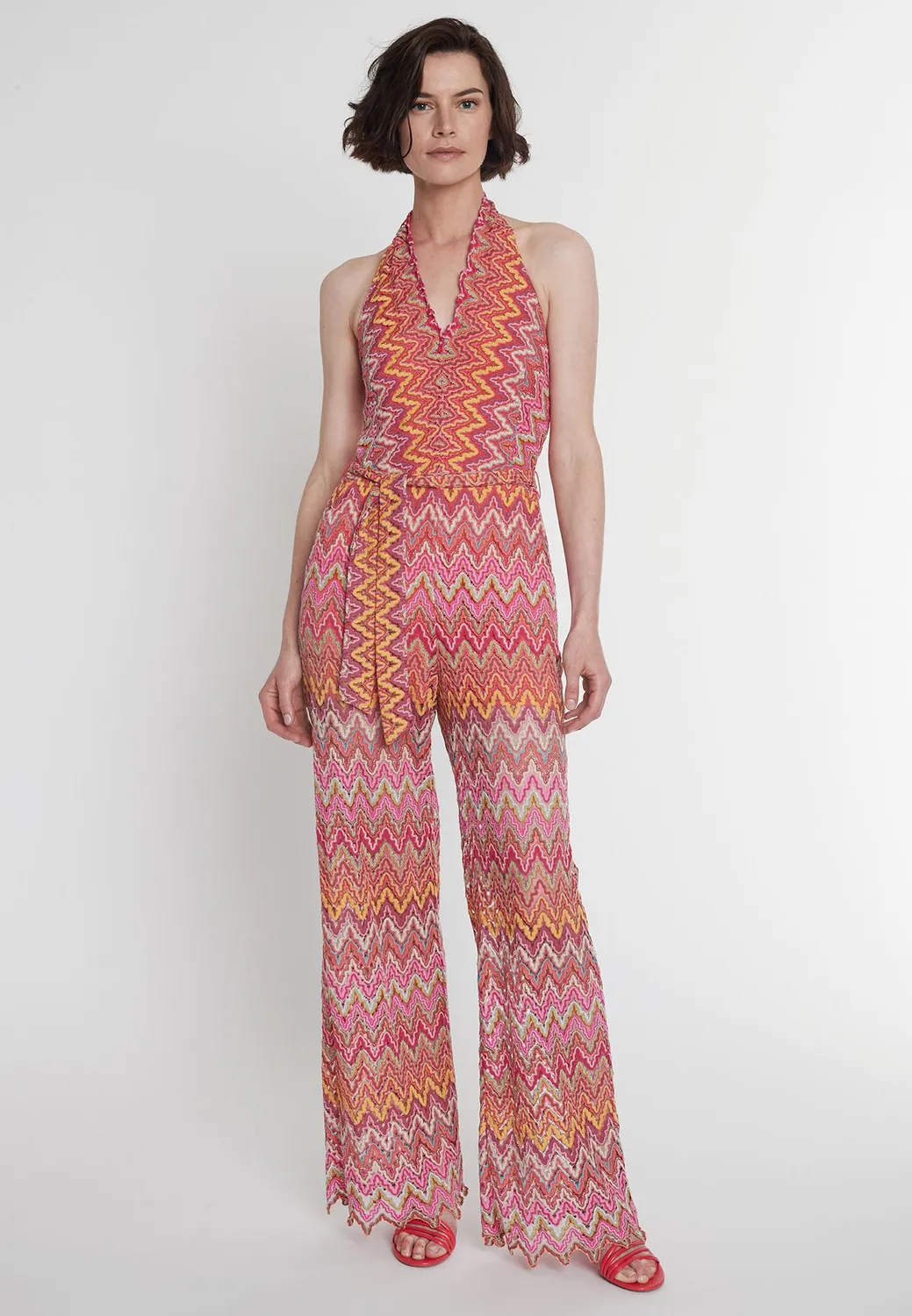 Ana Alcazar 70's Polly tuta intera rosa halter