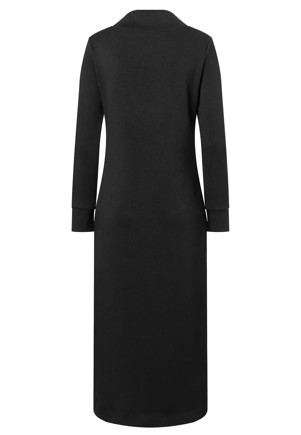 Ana Alcazar Sedana abito midi nero jersey ufficio