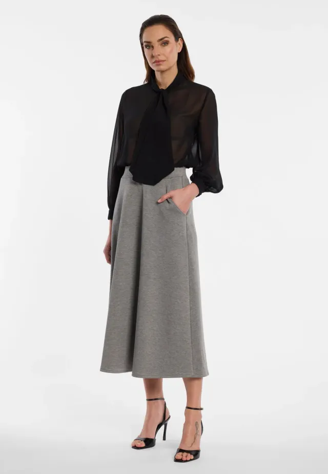 Ana Alcazar Enlyrio gonna midi svasata con tasche