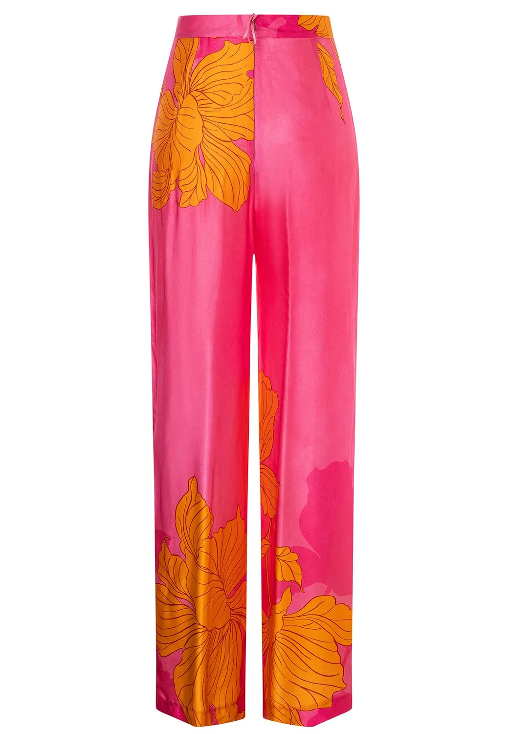 Ana Alcazar Paska pantaloni raso rosa a fiori