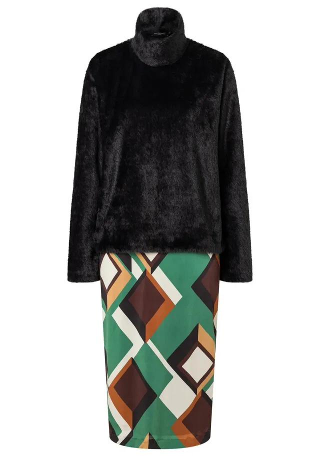 Ana Alcazar Hiplea abito maglia fantasia retro collo alto