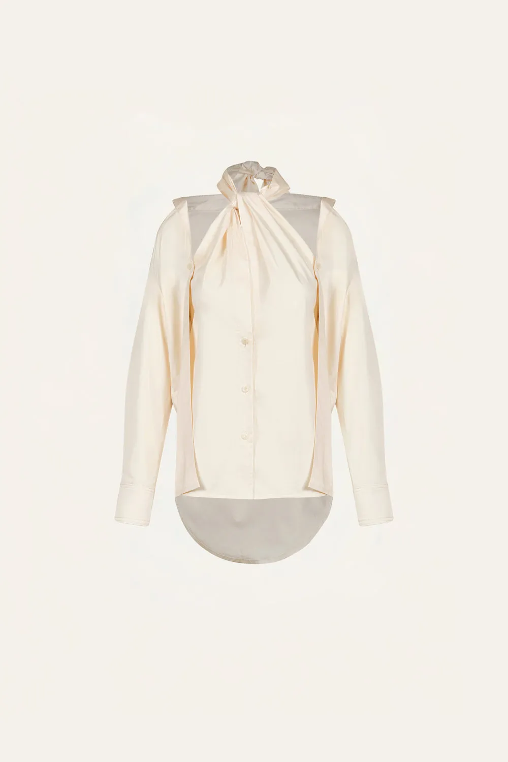 Johanna Ortiz Modern Inner Balance camicia ecru fiocco