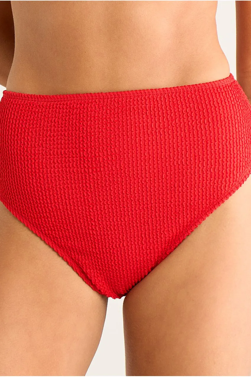 Gini London GL978A slip bikini vita alta rosso