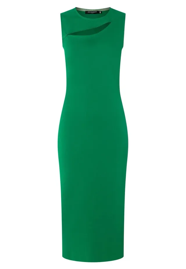 Ana Alcazar Kadori abito tubino midi con cut-out