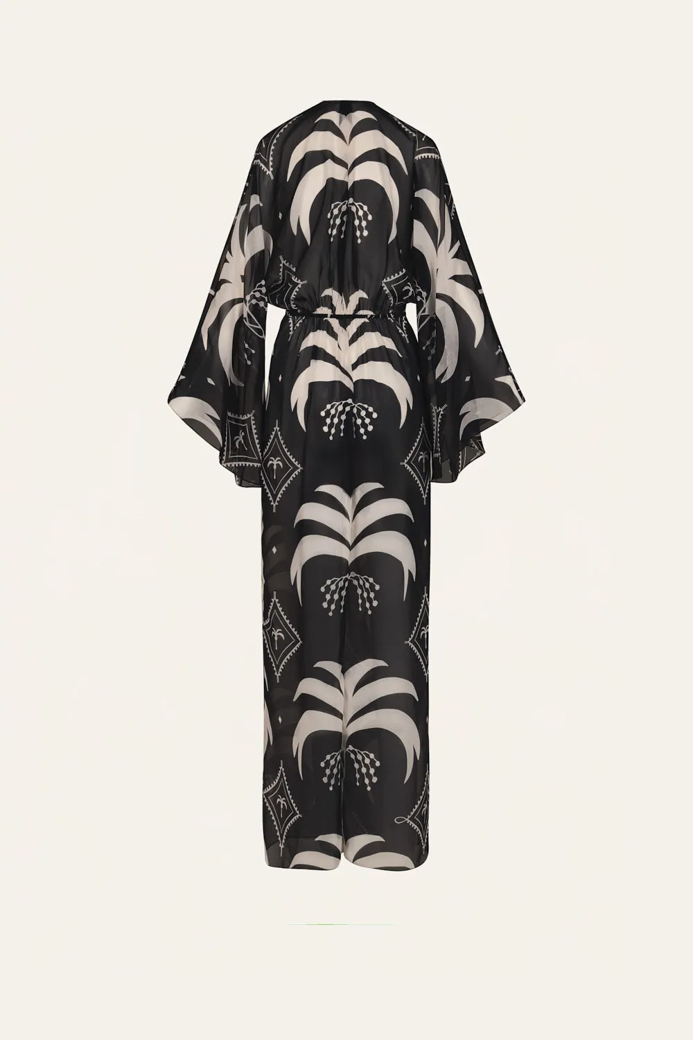 Johanna Ortiz Spiritual Healers caftano georgette nero
