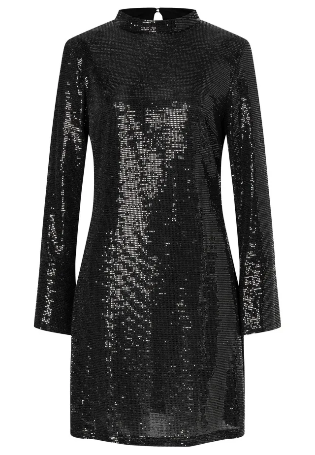 Ana Alcazar Sagala abito paillettes nero corto