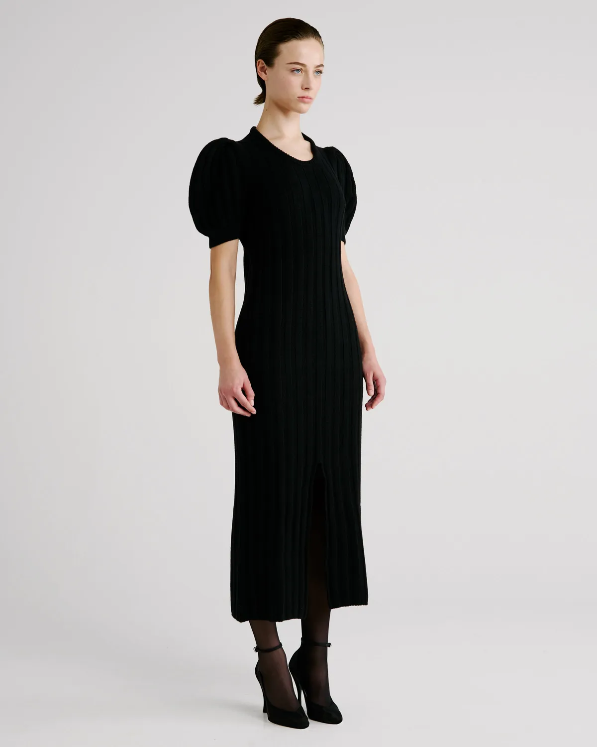 Violante Nessi Ono vestito nero cashwool merino