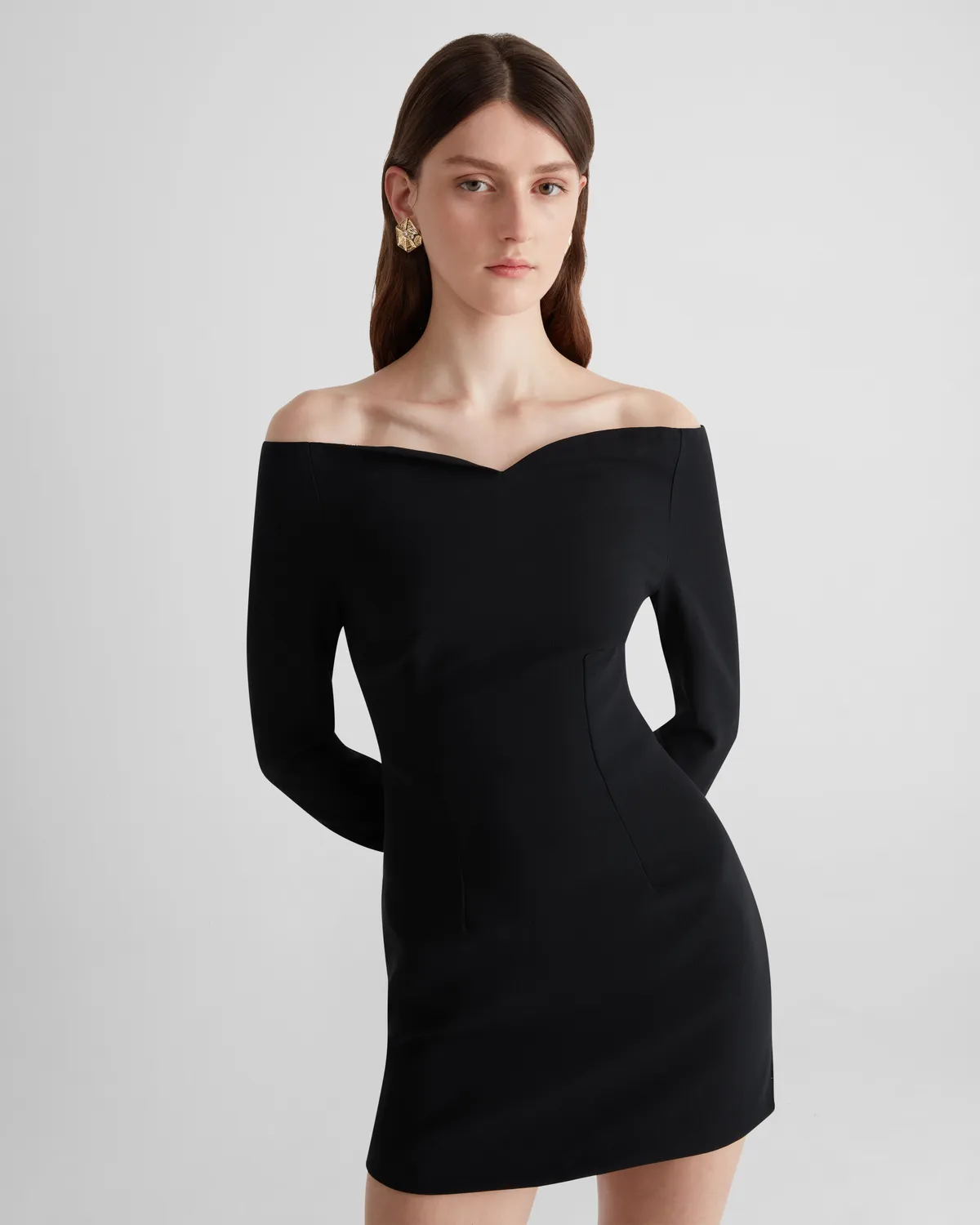 Violante Nessi Marino mini abito nero cady taglia IT