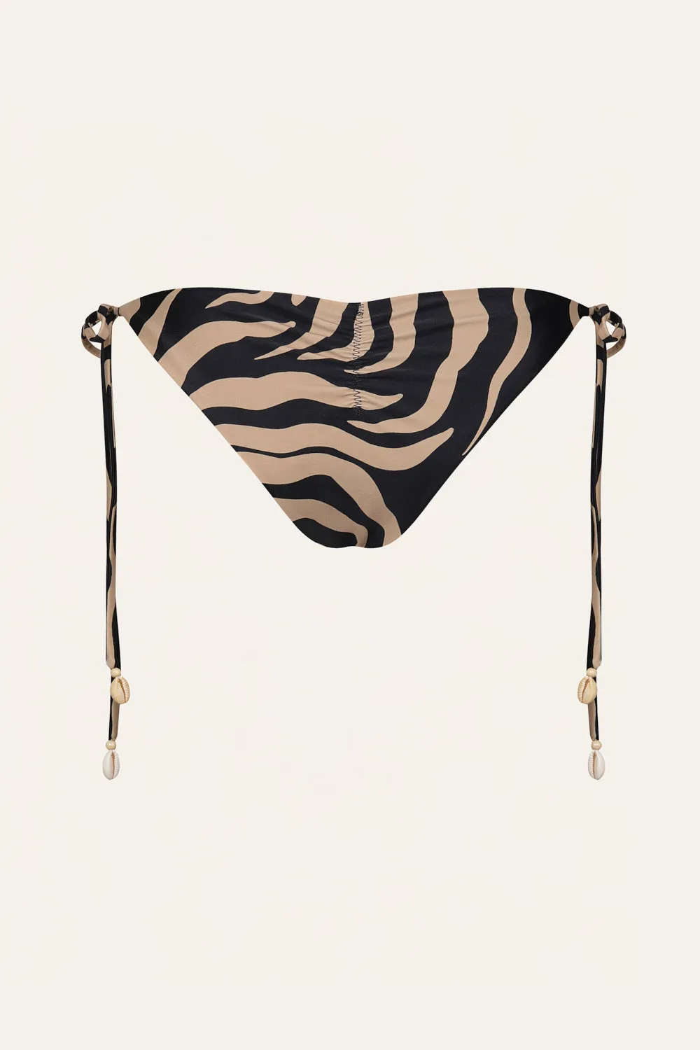 Johanna Ortiz Sagrado slip bikini nero sabbia lacci