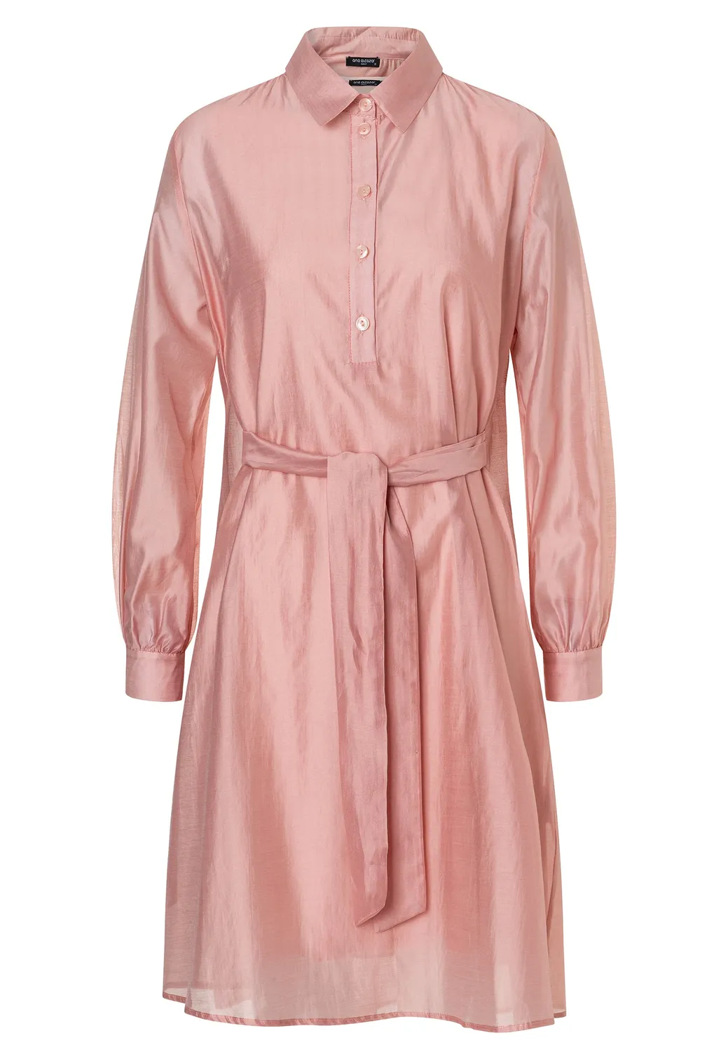 Ana Alcazar Wakea abito camicia rosa lyocell cintura