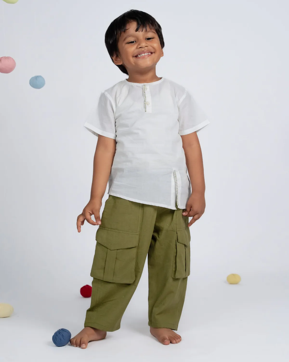 Our Dve Signature camicia bimbo cotone bianca 1-12 anni