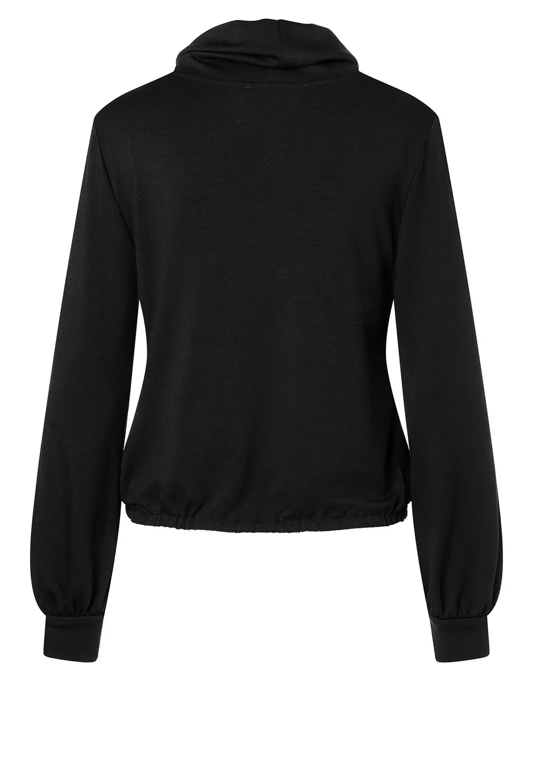 Ana Alcazar Selly top collo alto nero jersey