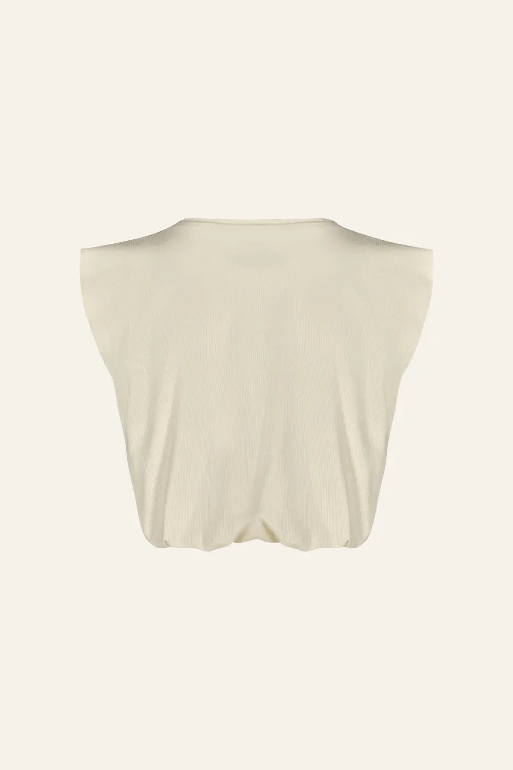 Johanna Ortiz Muraya t-shirt ecru costina crop oversize