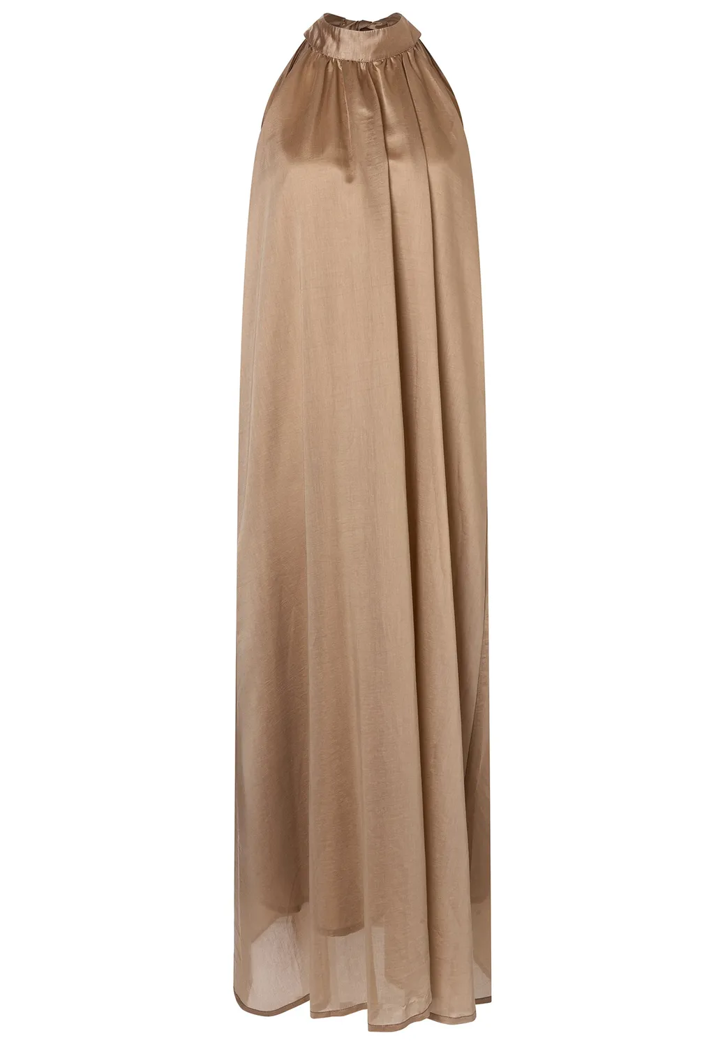 Ana Alcazar Dayla abito lungo halterneck marrone