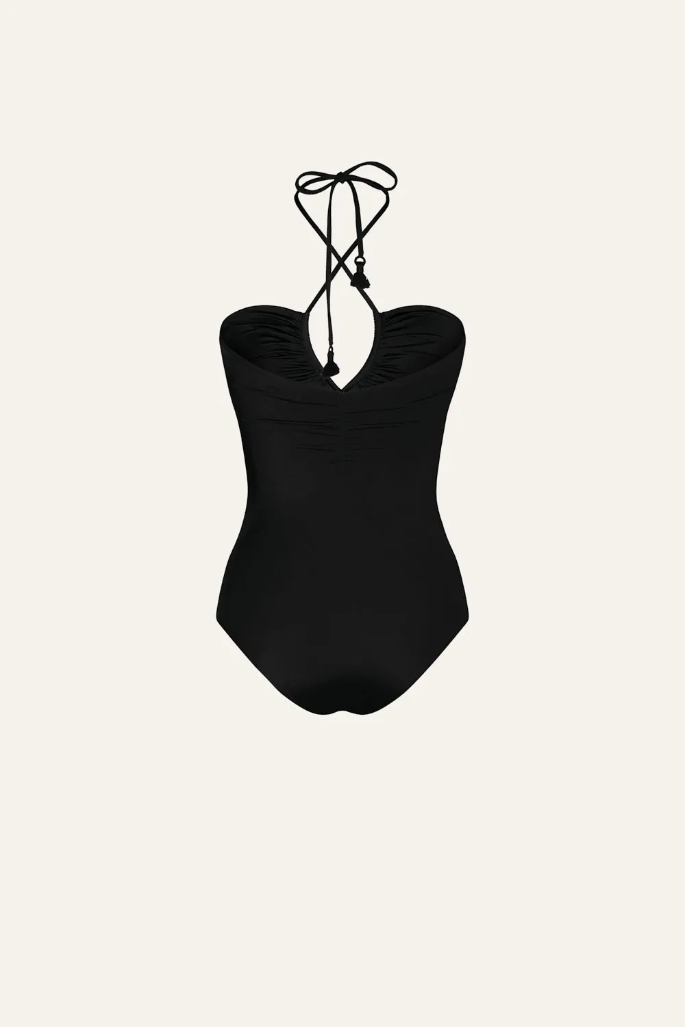 Johanna Ortiz Coral Reef costume intero nero halter