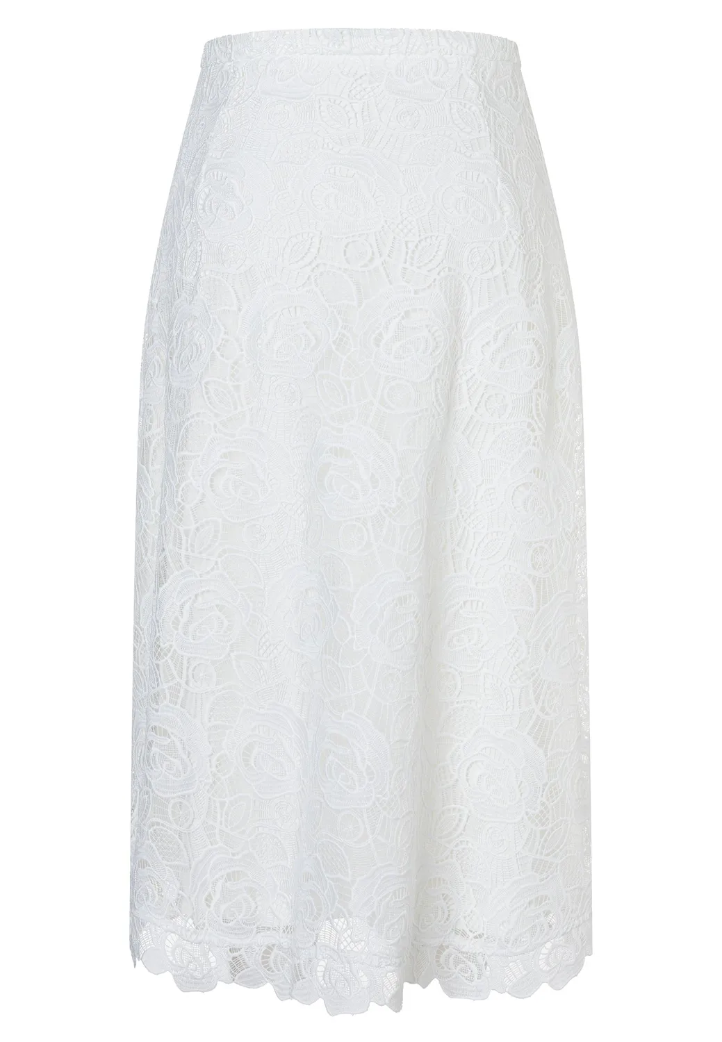 Ana Alcazar Dorry gonna midi pizzo bianca