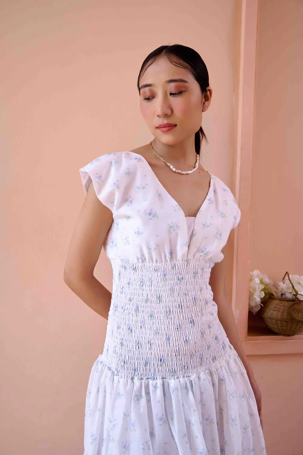 Our Dve Annie abito e giacca White Print cotone S-XXL
