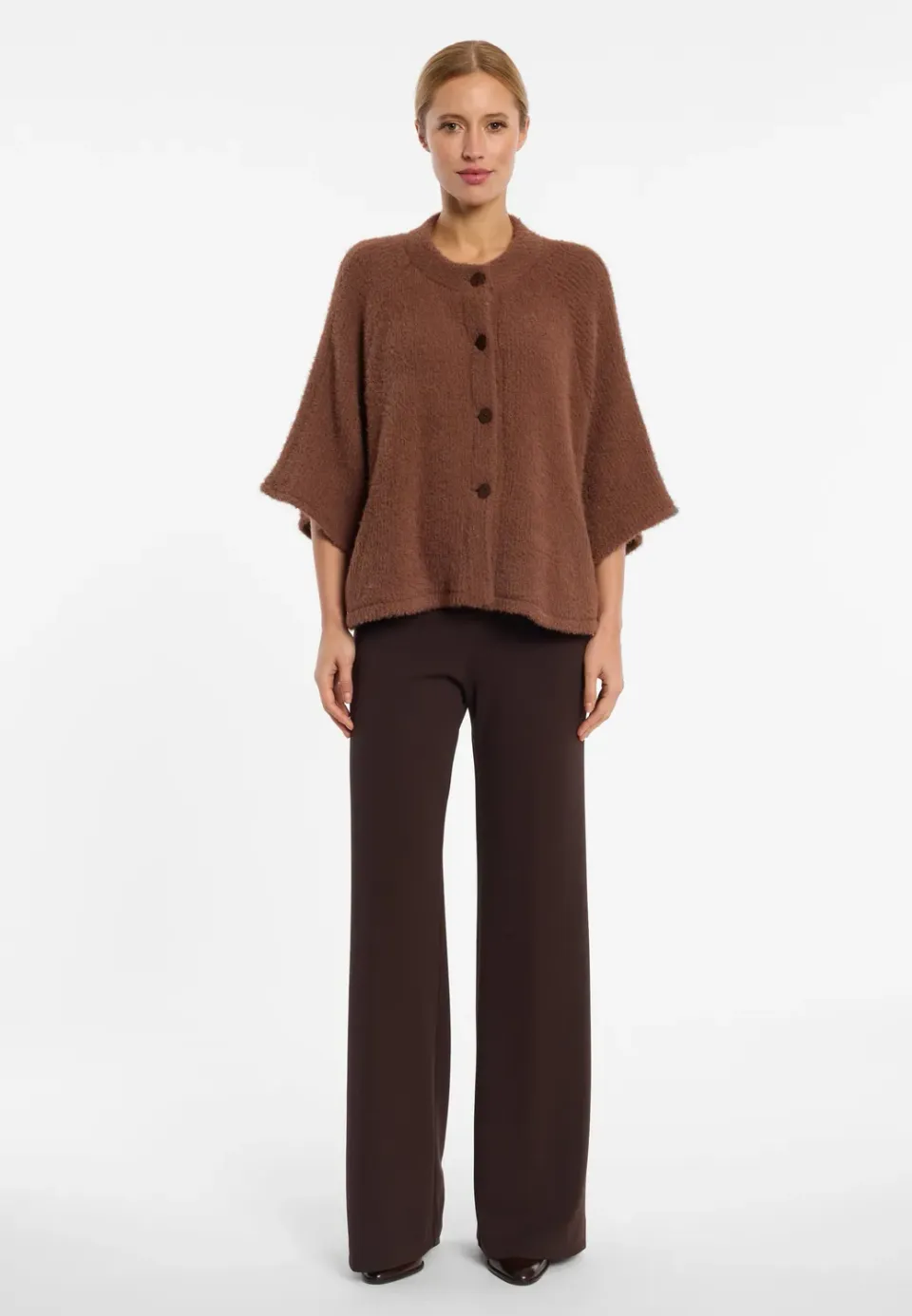 Ana Alcazar Enavia giacca peluche corta cognac