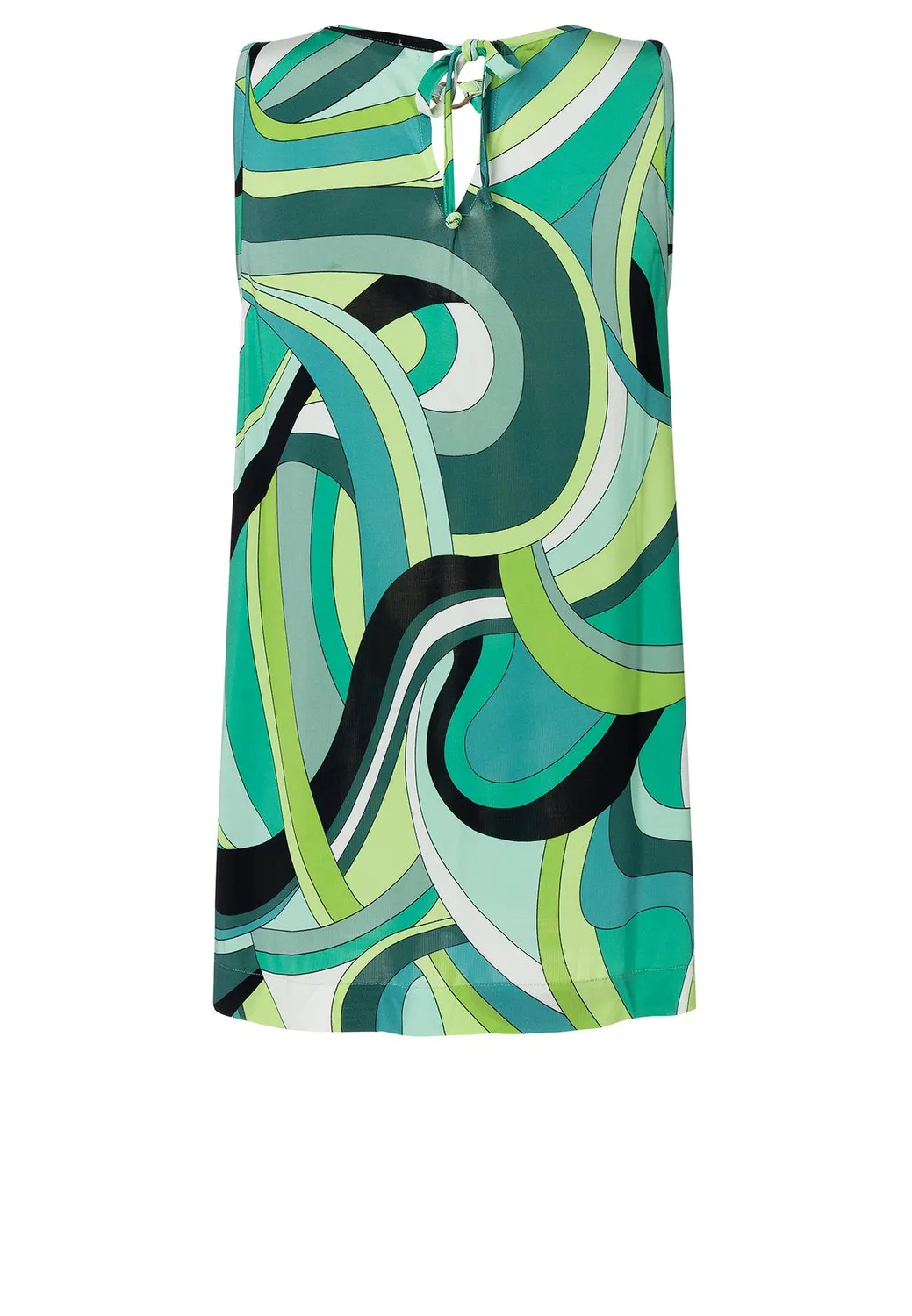 Ana Alcazar Ricoa top jersey verde scollo goccia